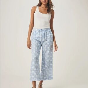 NWT Splendid Angie Ikat Crop Wide Leg Pant M